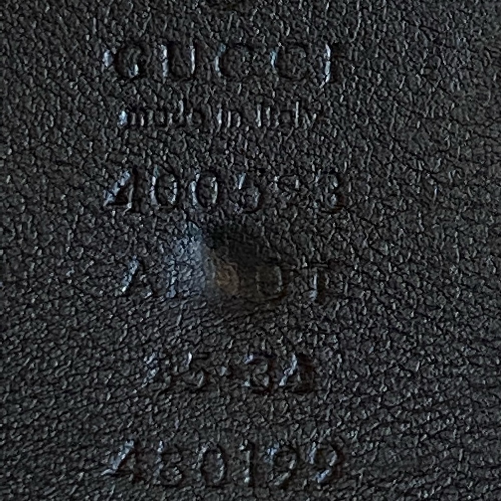 Black Gucci leather Belt size 85 width 3 inches - Picture 2 of 3
